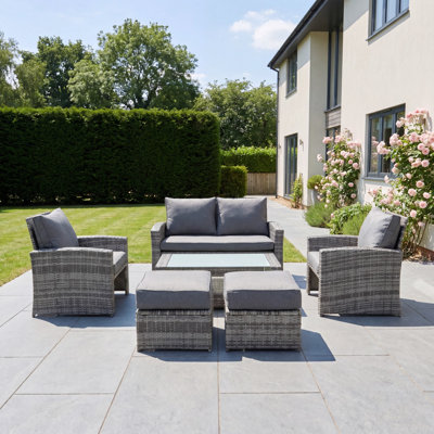 Dovera 6 Seat Rattan Patio Set