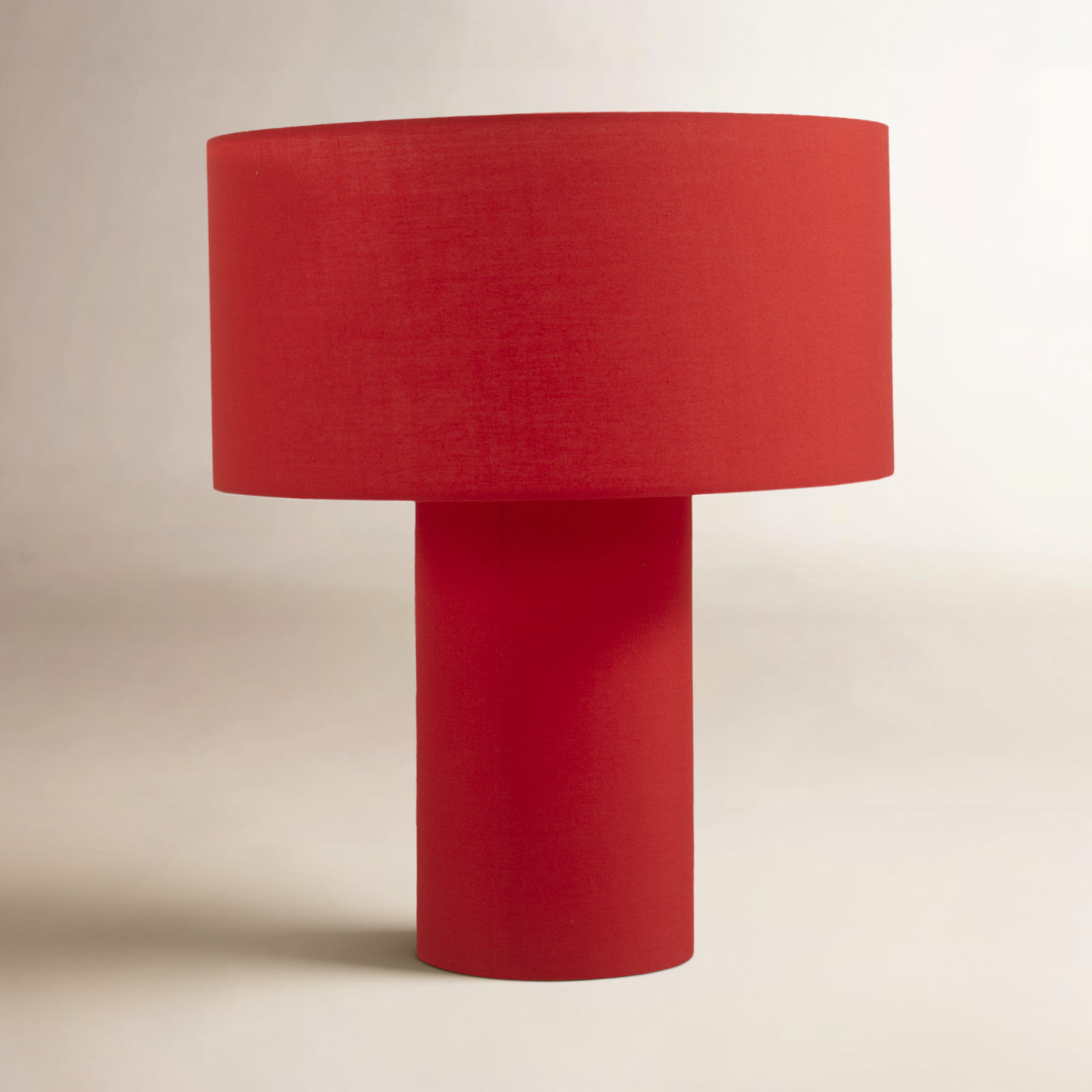 Nova of California Dimmable Linen Table Lamp, Crimson Red 