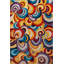 Tapis décoratif multicolore à motif spiralé multicolore-1307581697