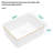 Ceramic 16X12 Inch Vessel Bathroom Sink Rectangular - Modern Design, Stain Resistance, Countertop Mount Sleek , Mounting-125885473