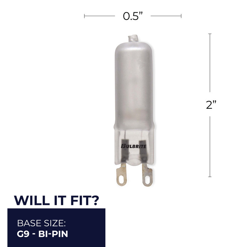 G9 Dimmable Halogen Capsule Light Bulb Frosted, 40W, 460