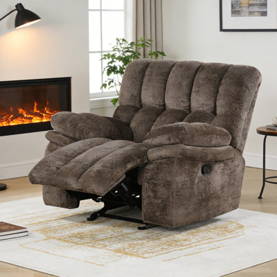 Transitional Glider Manual Recliner Chair