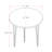 31.5'' Round Metal Base Dining Table-1467855158