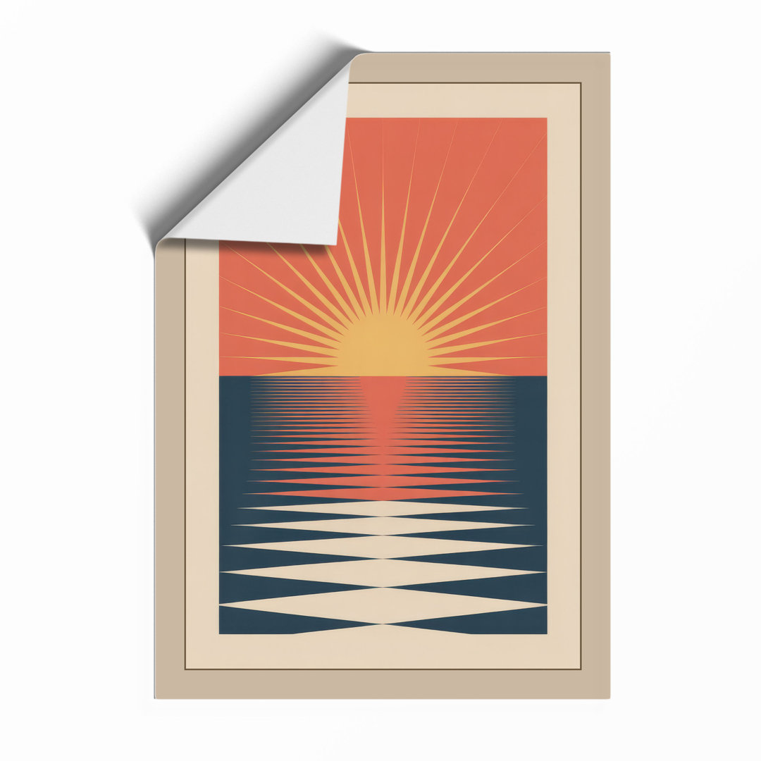 Sunset Reflection Coastal - Framed Print