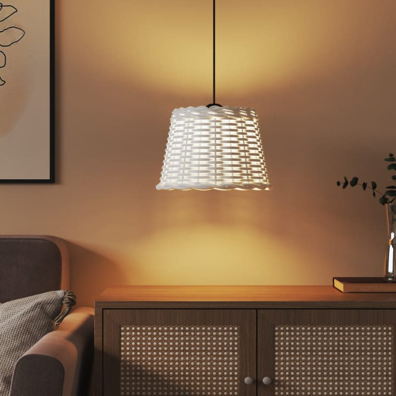 Chira Pendant Shade, White, 20cm H x 30cm W x 30cm D