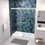 Porte de douche à dérivation, porte coulissante, avec verre trempé 5/16 po et finition chrome poli 6074