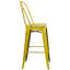 Commercial Grade Distressed Metal Indoor-Outdoor Counter Height Stool with Back-1728823599-1728823597