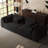 100" Wide Modular Boneless Sofa Couch Deep Seat Loveseat Couch-701939211