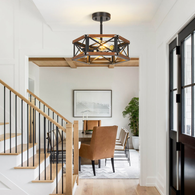 2 - Light Dimmable Semi Flush Mount