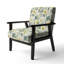 Fauteuil d'appoint rembourré Green Boho
