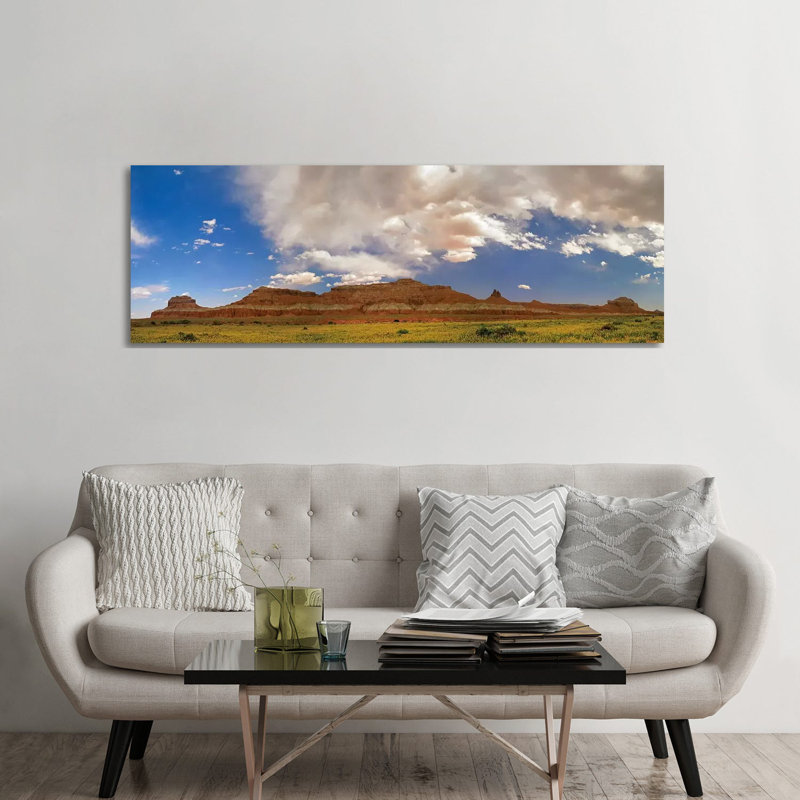 Big Wild Horse Mesa Near Goblin Valley, Utah 1 Piece Wrapped Canvas Panoramic Wall Art, 60.96 cm H x 182.88 cm W