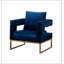 Fauteuil d'appoint rembourré Lenola, bleu-1409263583