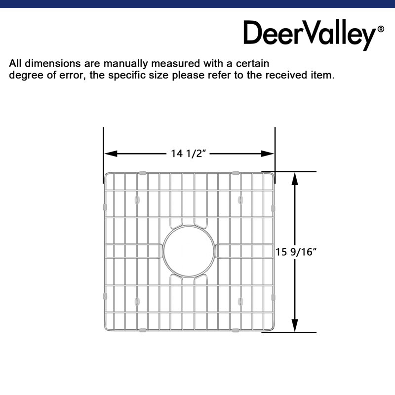 Grille d'évier 14,49 po x 15,55 po