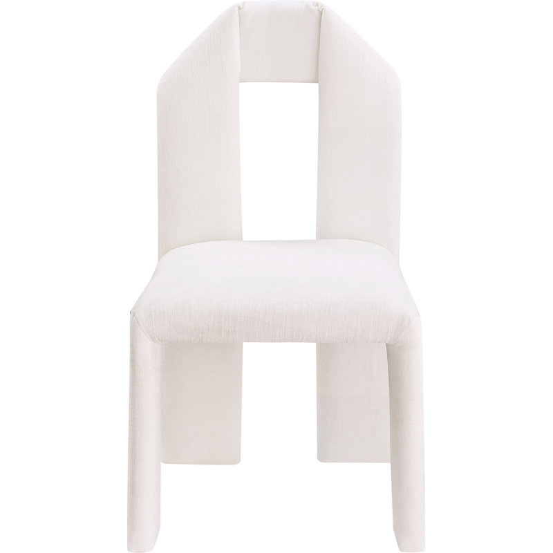 Bennett Upholstered Dining Chair, Cream Chenille Fabric