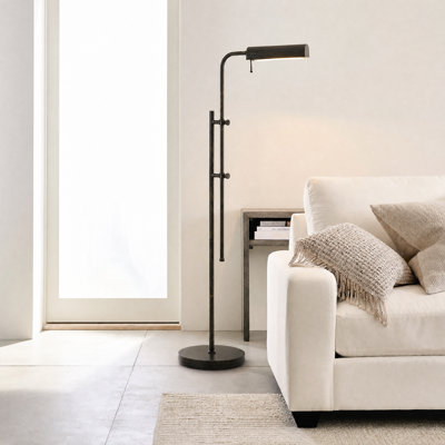 62.5" Industrial 3CCT LED Pharmacy Reading Task Floor Lamp