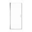 34" W x 72" H Semi-Frameless Circular Pivot Shower Door in Chrome With 1/4" (6mm) Thick SGCC Tempered Glass