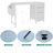 47.3"Office Desk With Power Outlet