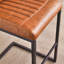 Tabouret de bar en similicuir - Structure en métal noir robuste et siège rembourré-125536060