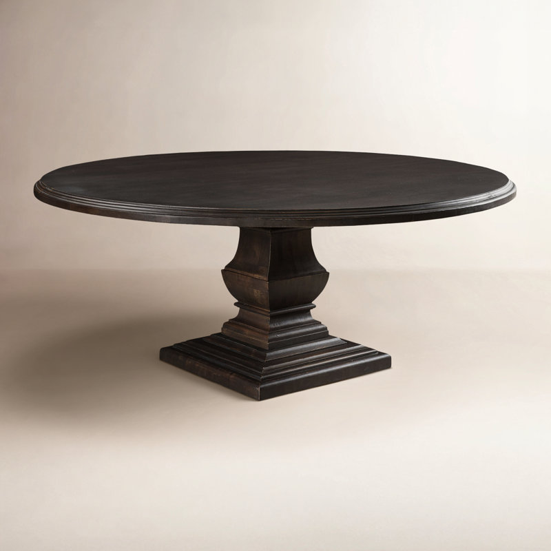 Nimes Round Solid Wood Dining Table, 72" L x 72" W