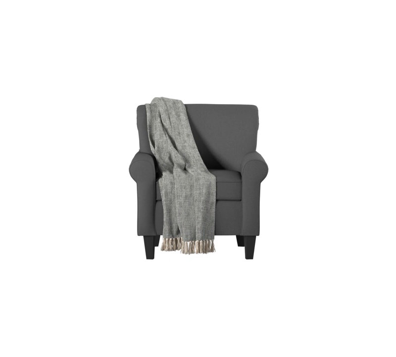 Jacqui 70" Gray and Silver Reversible Cotton Throw