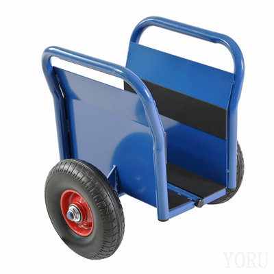 Heavy Duty Panel Dolly, Slab Dolly, Two Nice Handles, 10" Solid Rubber Tires, Super Weight 1000 Lbs, All-Terrain Movement For Heavy Drywall Sheet & Door Material (Blue)