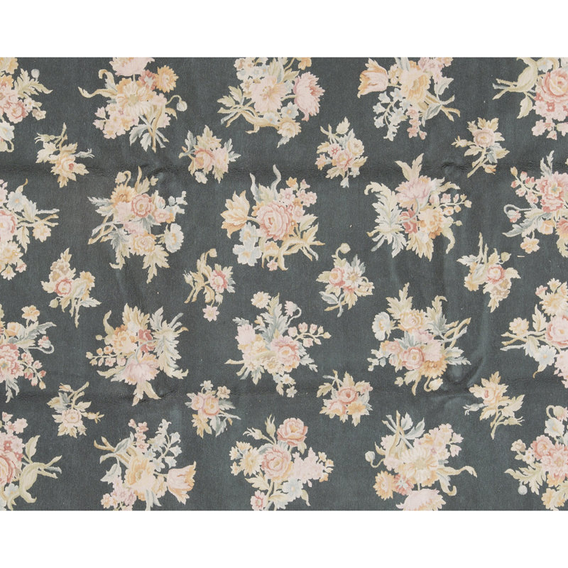 Hand-Knotted High-Quality Green and Gray Area Rug