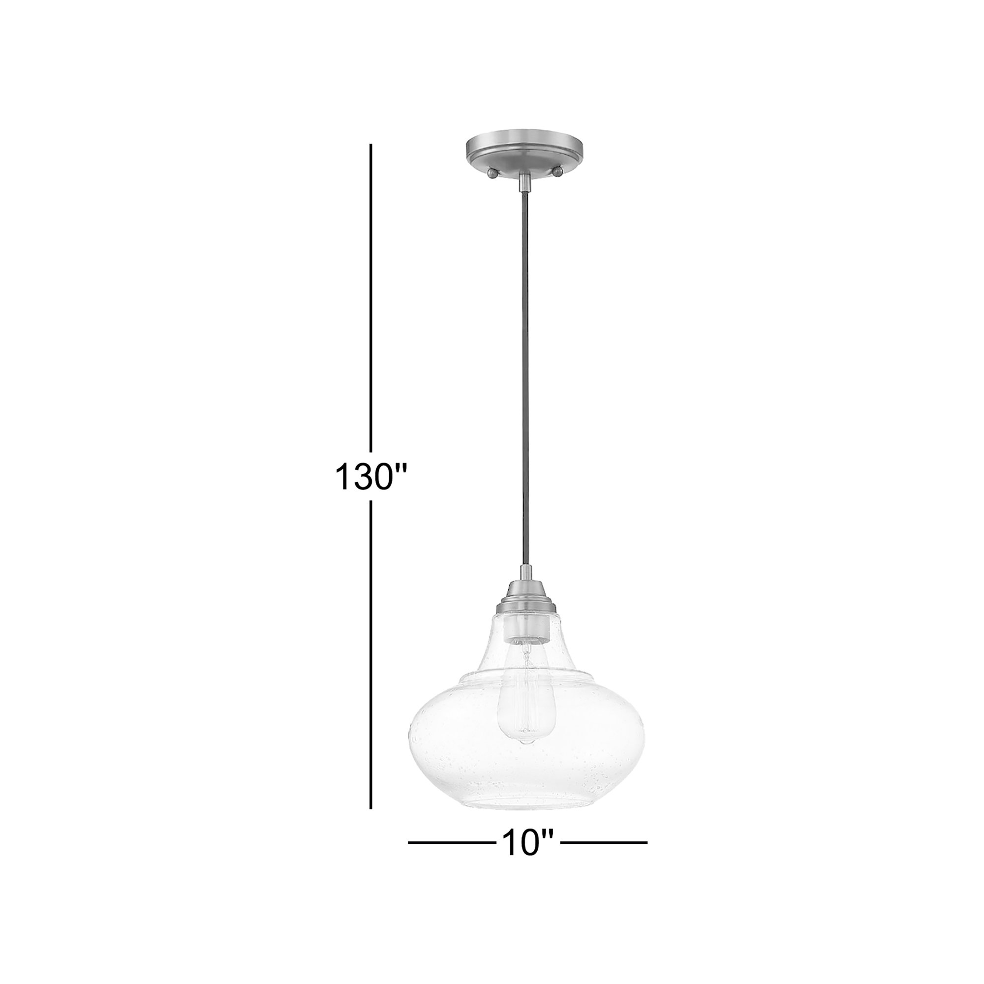 Roderick 1 - Light Schoolhouse Pendant, Brass