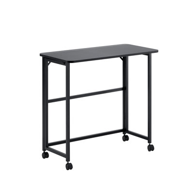 Folding Desk Small Foldable Desk For Small Space, 31.5 Inches Writing Computer Desk In Study, Home Office Foldable Office Desk For Bedroom 80*40,Black