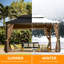 Pavillon de jardin avec auvent double en acier galvanisé