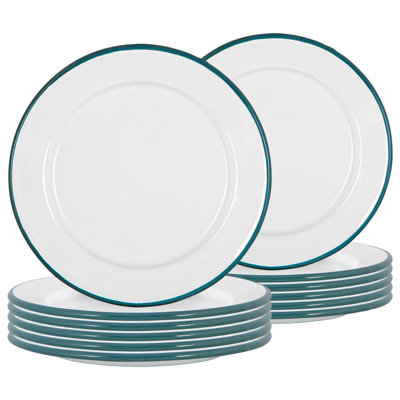 Argon Tableware - White Enamel Side Plates - 20cm