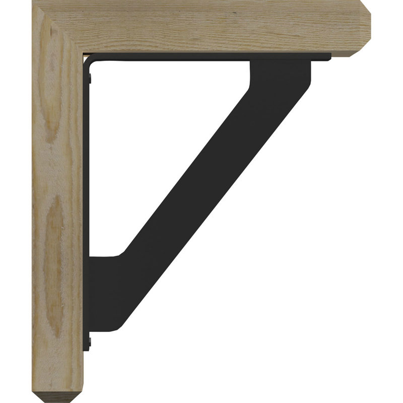 Support de fer simple 4 po Craftsman, H 14 po x P 11 1/2 po, Sapin de Douglas de l 3 1/2 po x T 2 po (lisse)