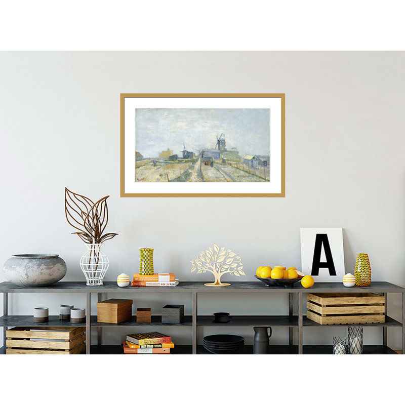 Montmartre: moulins et potagers par Vincent van Gogh - Impression sur toile, H 26,08 po x l 41,5 po