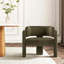 Solid Wood Barrel Armchair - Plush Seat, Skin-Friendly Fabric & Versatile-1753710418