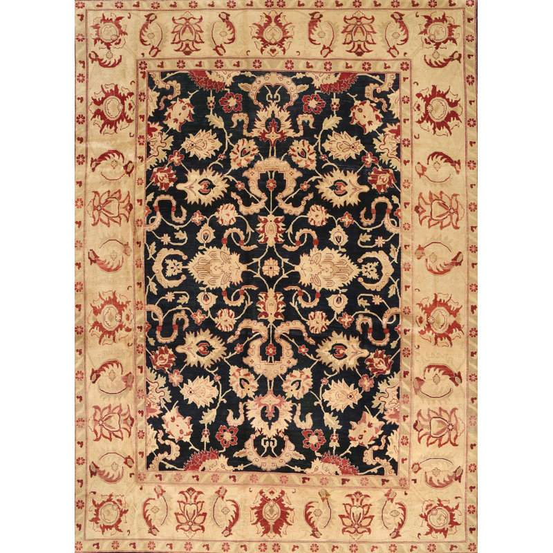 Tapis beige/noir traditionnel Boulmane, Rectangle 8 pi x 10 pi