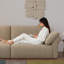 Canapé droit en chenille lavable Mid-Century