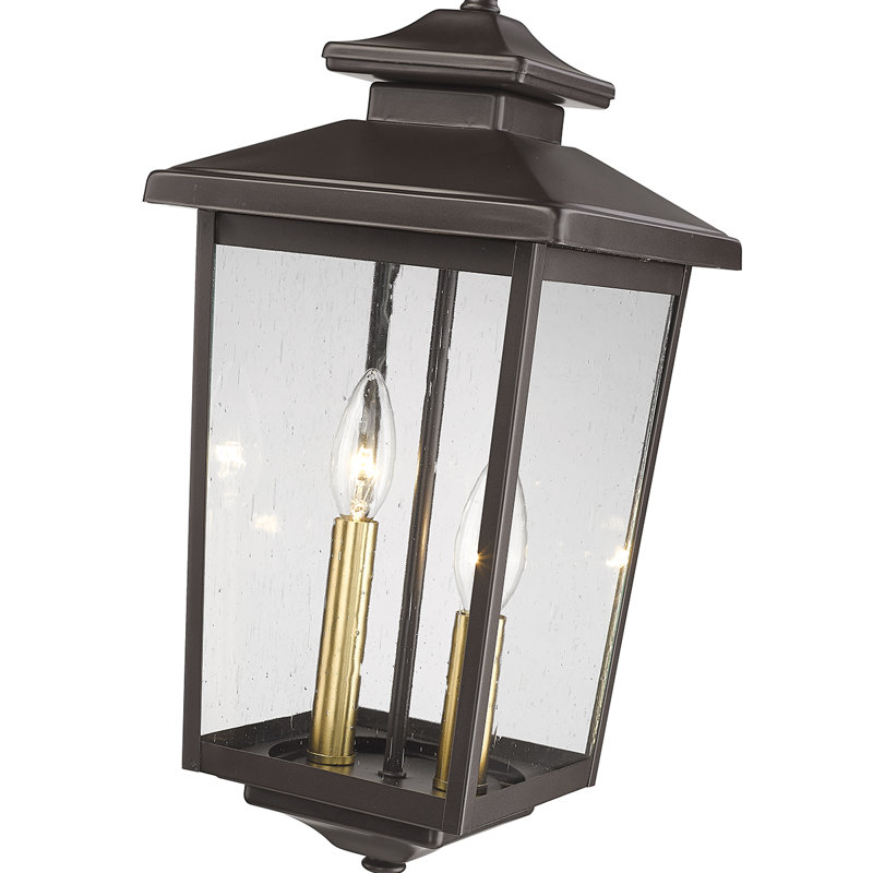 Lanterne suspendue d'extérieur 2 lumières H 17,9 po Avin, Bronze thermolaqué