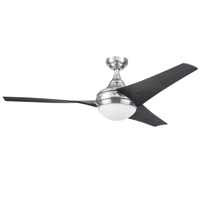 Neyo 52" Ceiling Fan with LED Lights and Remote Included, Brushed Nickel