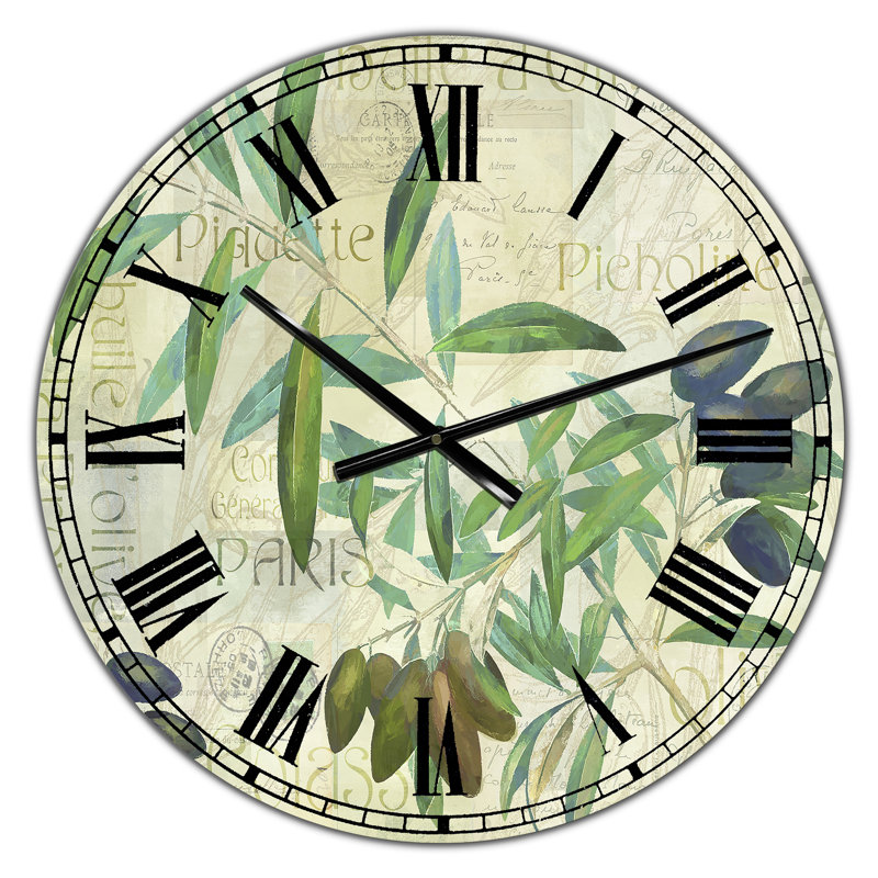 Olives Picholines - Horloge murale surdimensionnée, Petit
