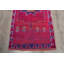 Tapis géométrique en laine rouge 35,4 x 144,9 pouces