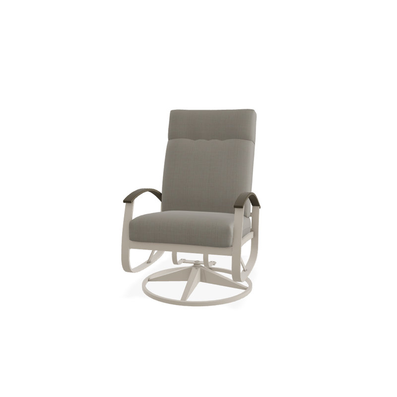 Belle Isle Outdoor Rocker Chair, Canvas Sapphire Blue Sunbrella, Beachwood P40, Textured Black