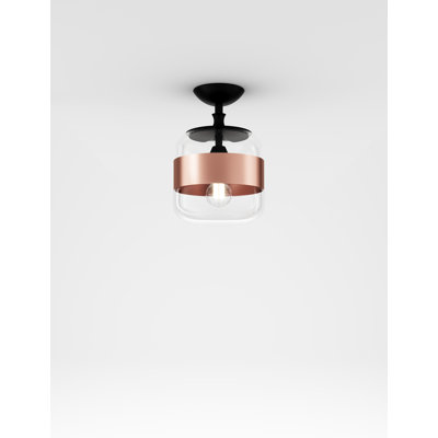 Futura Ceiling Lamp G Amber Brass Matt Black 1 E26 Ul