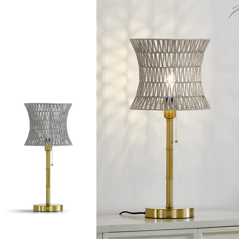 Terric Metal Table Lamp, Brushed Brass