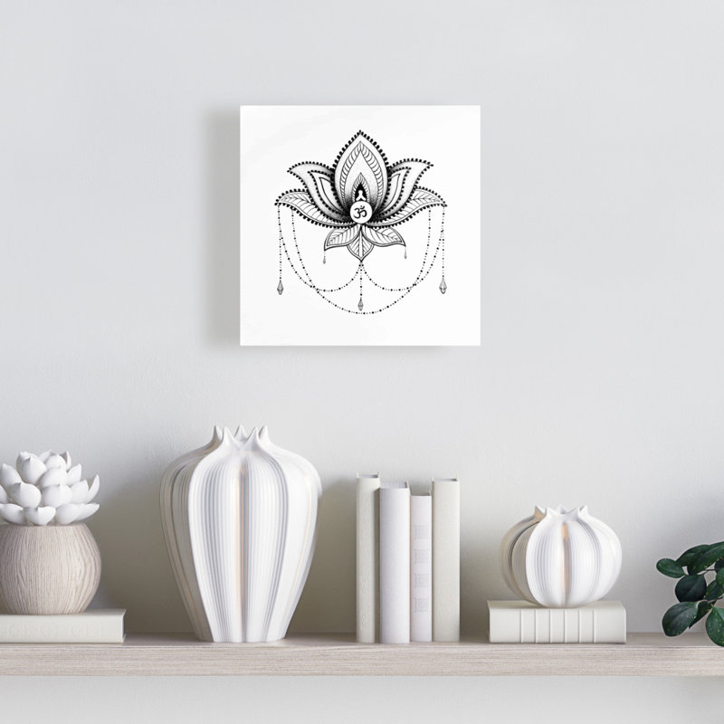 Ornement de toile de lotus | Spiritual Home Decor Art