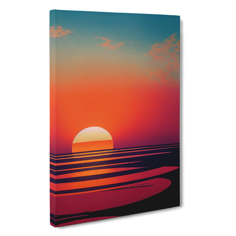 Unforgettable Sunset View - Wall Art, Wrapped Canvas, 50cm H x 35cm W x 3cm D, No Matte