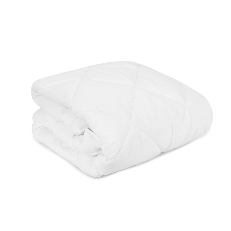Courtepointe très luxueuse, 100% coton, 94,5 po x 86,6 po | Rembourrage en silicone (13,4 oz / verge carrée) | Lavable à la machine à 30 ° C, sans javellisant | Couleur blanche élégante, parfaite pour les chambres confortables et la décoration intérieure élégante