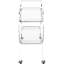 Bonparker Metal Glass Serving Drinks Trolley Halo Bar Cart