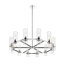 Fouges 12 - Light Iron Dimmable Wagon Wheel Chandelier