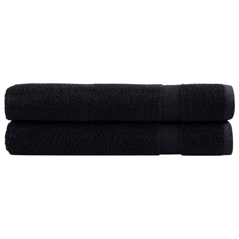 Rillings 100% Cotton Hand Towel, Black, 200cm L x 100cm W