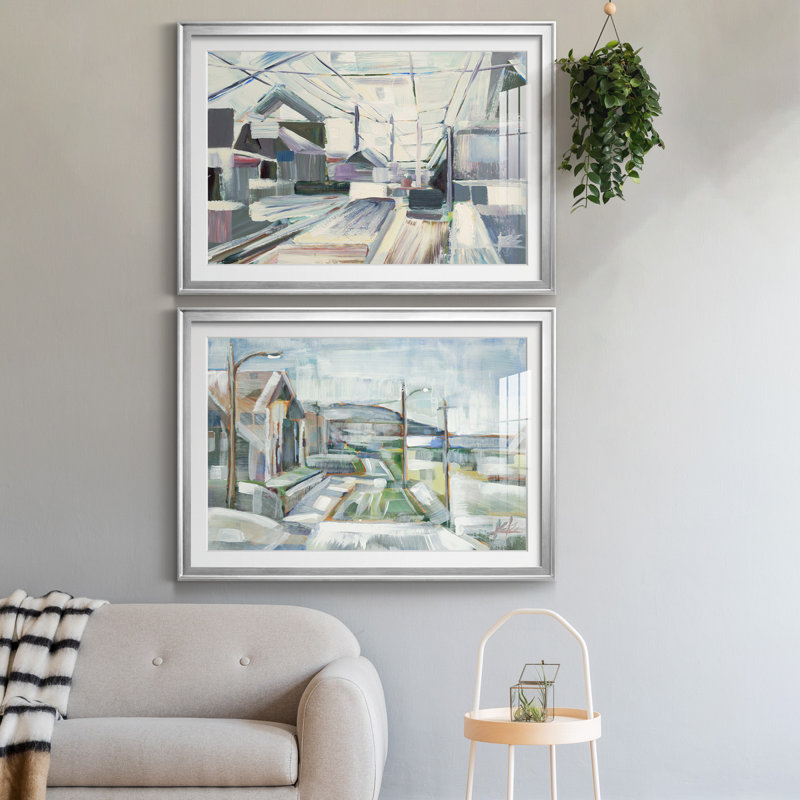 Impression sur toile encadrée 2 pièces "Pointed Out", Argent, H 26,5 po x l 36,5 po x P 1,5 po