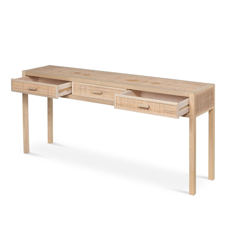 Coastal Cottage 71 " W Solid Wood Top Console Table